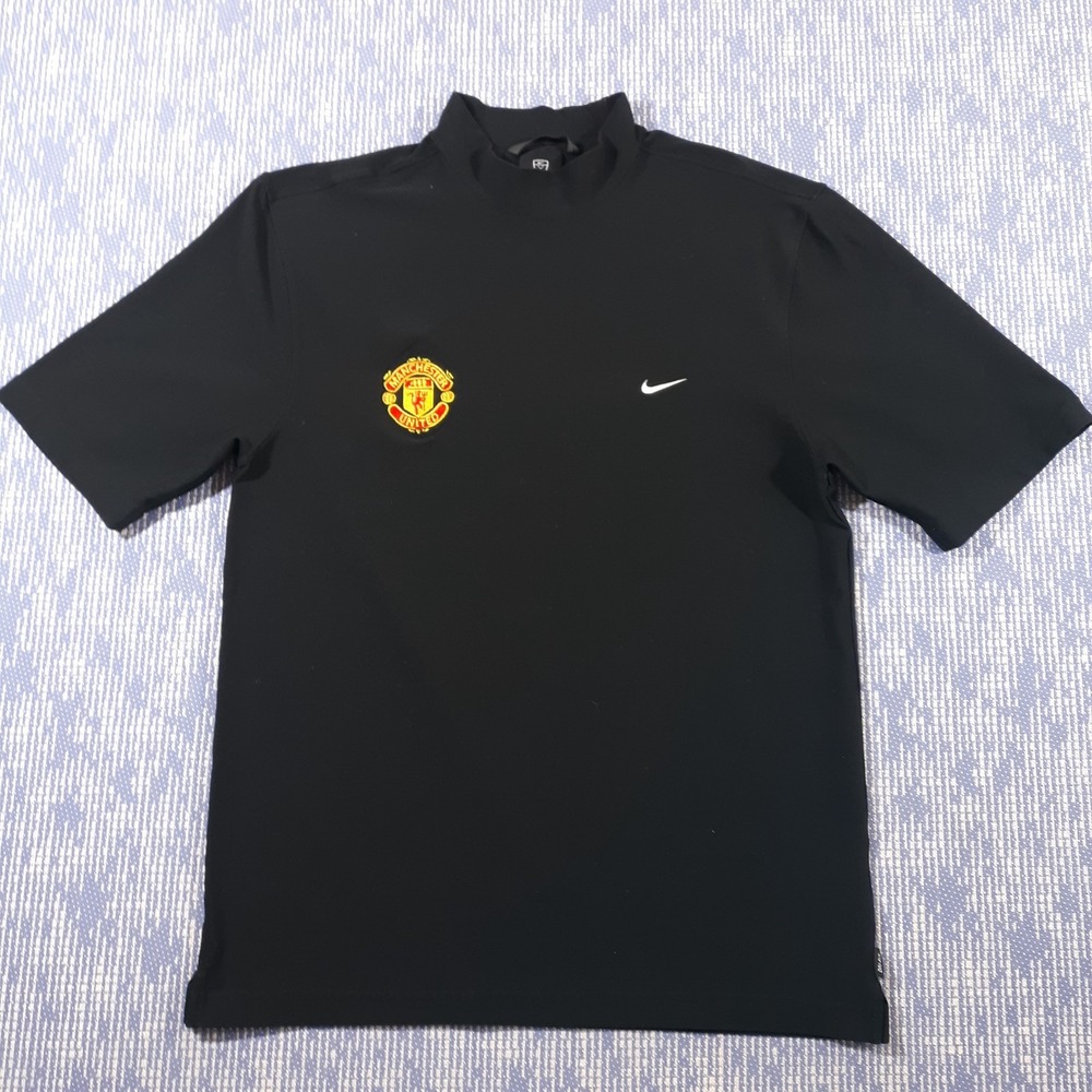 Vintage Nike Manchester United T-Shirt Mens Medium Black Dri-Fit